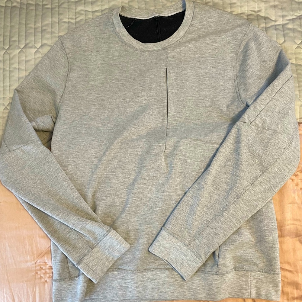 Mens gray lululemon sweatshirt size large
